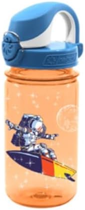Kids' 12 oz On The Fly Lock-Top Water Bottle, Orange Astronaut