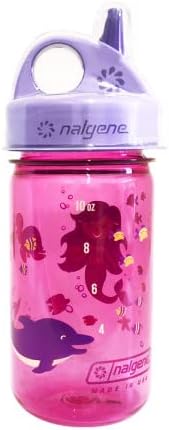 Kids Grip-N-Gulp Water Bottles, Leak Proof Sippy Cup, Durable, BPA and BPS Free, Dishwasher Safe