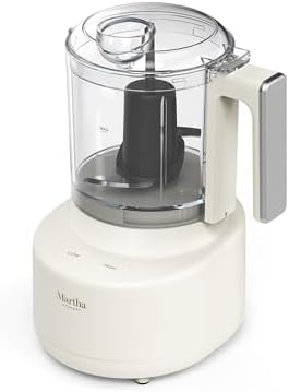 Martha Stewart 3 Cup Electric Vegetable Chopper, Mini Food Processor, Linen by MarthaStewart