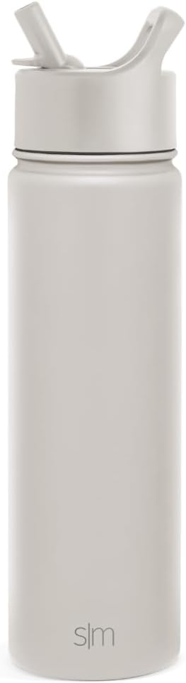 Simple Modern Insulated Water Bottle with Straw | 22oz | Beige