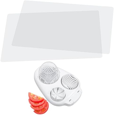 Egg Slicer for Hard Boiled Eggs - 3 Slice Modes and Clear Plastic Placemats Set of 2 - Table Protector, Bundle