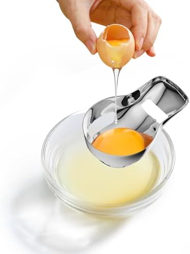 Egg Yolk Separator，Egg Separator for Raw Eggs,Food Grade Stainless Steel Egg Yolk White Separator, Kitchen Baking Gadgets by Sretanj