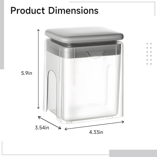5-in-1 Vegetable Chopper Set, Slicer Dicer Cutter for Onion Potato, Stainless Steel Blades, Easy Cleaning, 4.3 X 3.5 X 5.9 in Clear Food Container - Image 2