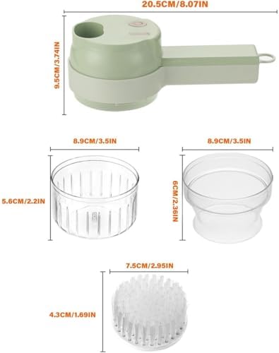 4 in 1 Electric Vegetable Cutter Set, Multifunctional Mini Electric Grinder - Image 2