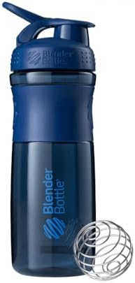 BlenderBottle SportMixer Tritan Grip Shaker Bottle, Navy/Navy, 28-Ounce by BlenderBottle