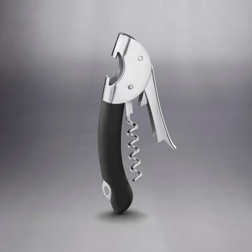 OXO Steel Double Lever Waiter's Corkscrew, Black