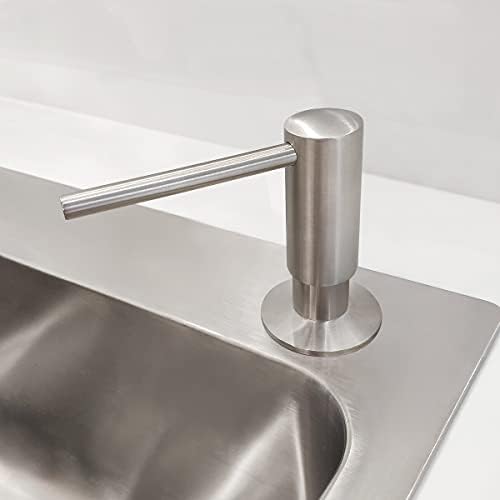 Brass Brushed Nickel Soap Dispenser for Kitchen Sink, Soap Pump
