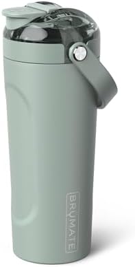BrüMate MultiShaker Blender Shaker Bottle | 100% Leakproof Insulated Stainless Steel | Pre Workout and Protein Shaker Bottle for the Gym | 25oz (Sage) by Br%C3%BCMate