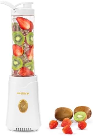 Personal Blender - Creamily Smooth Shakes and Smoothies, BPA-Free 20oz To-Go Cups, Golden Elegance Design, 250W