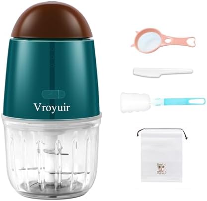 Mini Food Processor, Cordless Small Food Chopper & Blender, Dishwasher Safe by Vroyuir