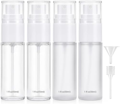 YIERSO Refillable Spray Bottles 1oz 30ml 4-Pack Small Travel Bottle by YIERSO
