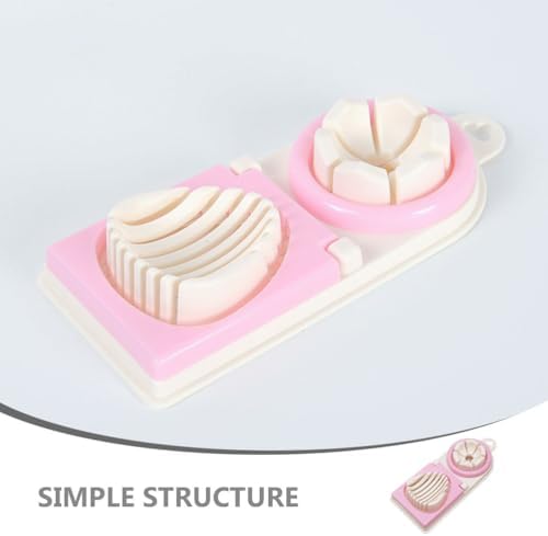 Multifunction Egg Cutter with Stainless Steel Wires 3 Slice Modes Hard Boiled Egg Slicer and Peeler Kitchen Gadget for Fruit and Vegetable Cutting 8-Inch Compact Design
