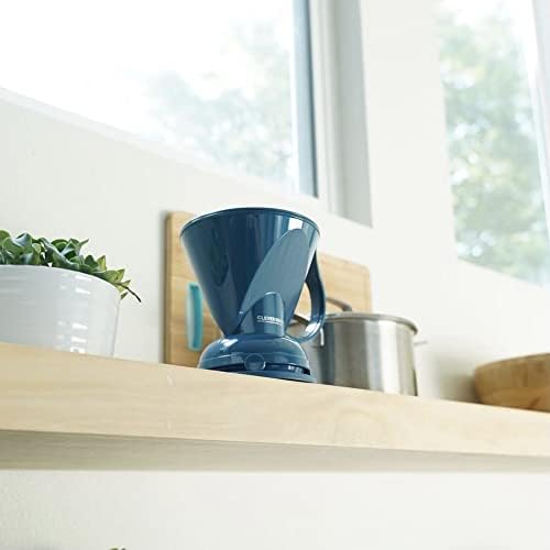 Coffee Dripper | Large 18 oz | Peacock Blue | BPA-Free | 100 Filters