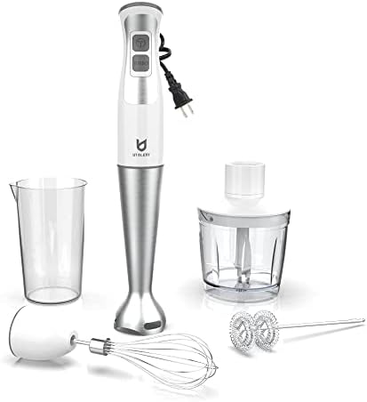 UTALENT Immersion Hand Blender with chopper - Puree Baby Food, Sauce & Soup by Utalent