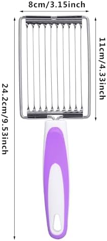 Luncheon Meat Cutter,Stainless Tomato Slicer Fruits Cutter Luncheon Meat Slicer with Handle Cheese Boiled Egg Ham Tomato Serrated Slicing Knife - Image 3