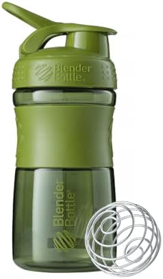 BlenderBottle SportMixer Tritan Grip Shaker Bottle, Moss Green, 20-Ounce by BlenderBottle