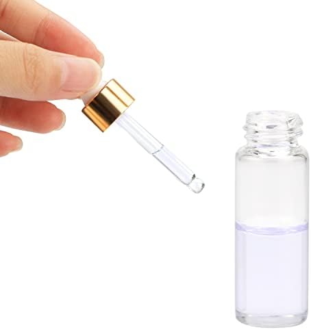 Pack of 35,5ml Clear Glass Dropper Bottle,Empty Glass Sample Vials with Glass Eye Dropper for DIY Aromatherapy Essential Oils Travel Perfume Container Liquid Sample Blends -Free dropper included - Image 2