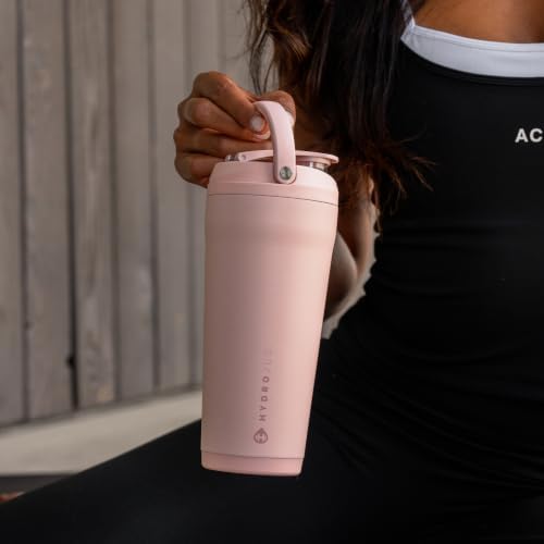 HydroJug Insulated Protein Shaker Bottle 24 oz, Silent Mixing, Dusty Rose - Image 5