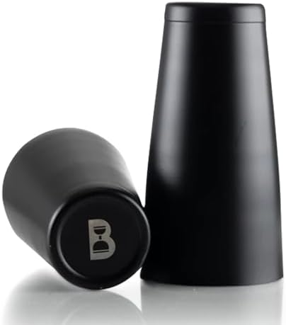 2-Piece Cocktail Shaker Matte Black – 28 oz Weighted Shaker & 18oz Weighted Cheater Tin, Professional Grade Bar Shaker, Premium Cocktail Shaker Set for Professional & Home Bartenders
