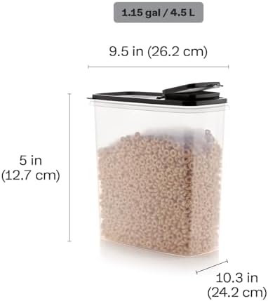 Super Cereal Storer, Dishwasher Safe and BPA Free (4.5 L / 1.15 gal)