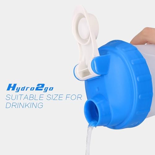 Hydro2Go 16oz Protein Shaker Bottle with Shaker Ball and 2 Storage Jars | BPA-Free Plastic Cup with Clear Measurement Scale | Perfect for Protein Mixes and Pills | Portable Pre-Workout Drink Cup（Blue） - Image 6