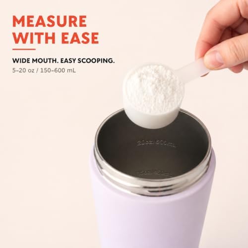 Insulated Protein Shaker Bottle 24oz, Dishwasher Safe, Lavender - Image 6