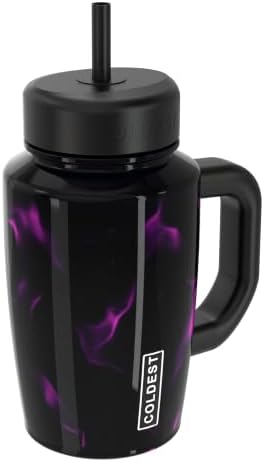 Coldest Tumbler with Handle & Coffee Lid - 100% Spill Proof Tumbler (3 Lids) - Stainless Steel Insulated Leakproof Tumblers for Women & Men - Cup Holder Friendly - 15 oz (Magical Potions) by Coldest