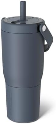 BrüMate Resa 25oz 100% Leakproof Tumbler w/Handle & Straw | Flexible SoftSip Straw | Silicone Sleeve for Durability | Stainless Steel | Cup Holder & Travel Friendly Water Bottle (Nightfall Blue) by Br%C3%BCMate