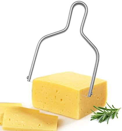 Cheese Slicer & Cheese Cutter Stainless Steel Cheese Slicers with Wire | Cheese Cutter Wire & Butter Slicer by HIFFION
