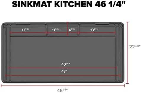 Sink Mat - Waterproof Under Sink Liner Mat for Kitchen Bathroom – 46” x 22” Inches - Durable, Flexible Tray – Home Undersink Organizer Must Haves, Tan, Made from Plastic