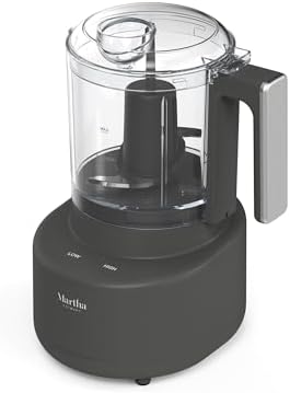 Martha Stewart 3 Cup Electric Vegetable Chopper & Mini Food Processor, Gray by MarthaStewart