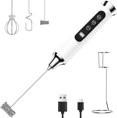 YUSWKO Milk Frother Wand for Coffee with Stand, Coffee Frother Handheld by YUSWKO