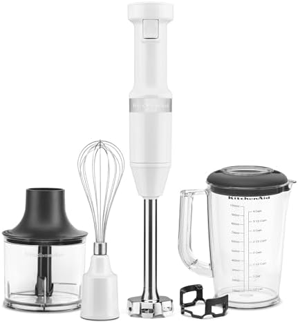 KitchenAid Variable Speed Corded Hand Blender with Attachments, KHBV83 by Unknown