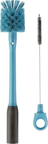 Owala 2-in-1 Water Bottle Brush Cleaner and Straw Cleaner Brush,Water-Bottle-Brush with Removable Head and Twist n Hide Straw-Brush,Smokey Blue,(Pack of 12) by Unknown