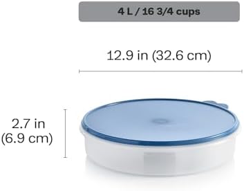 Freeze & Go Round Container, Freezer Safe, Dishwasher Safe and BPA Free Container (4L/16.9 Cups)