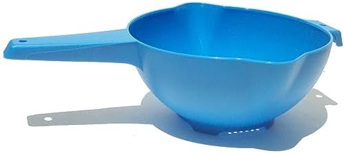 2 Quart Colander Strainer with Handle in Blue