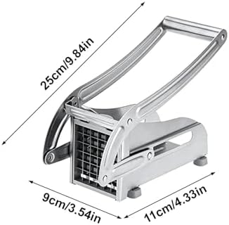 French Fry Cutter - Professional Stainless Steel Chopper, Potato Fry Slicer with Heavy Duty Lever, Kitchen Cooking Vegetable Maker, Cucumbers Fruit Onion Dicer for Crispy Homemade Snacks - Image 2