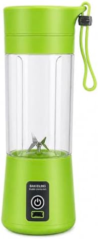 BAN IDLING Portable Juice Blender, Green, 380ml, 6 Blades, USB Rechargeable, BPA Free, One-Click Operation by Unknown