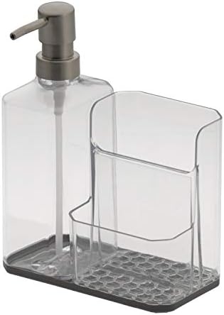 Spectrum Hexa Kitchen Sink Soap Dispenser with Sponge and Brush Holder