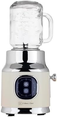 Culinary Chef, 300W Smoothie Maker Blender with 500ml Glass Mason Jar & 600ml BPA-Free Sports Bottle, Personal Smoothie Blender for Smoothies, Shakes, Frozen Fruit & Ice, Cream by CULINARYCHEF