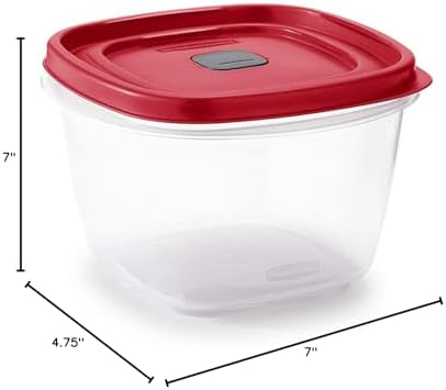 7 cups Food Storage Container 3 Pack Clear