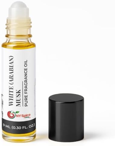 NY Spice Shop White Arabian Musk – Pack of 1 Smooth Aromatic Notes & Oil Based Perfume Blend – Natural Scent Essence with Refreshing Aroma Tone – Traditional Arabian Fragrance for Personal Scents by NYSpiceShop