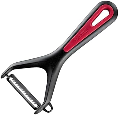 Germany Stainless Steel Julienne Vegetable Peeler (Red/Black)