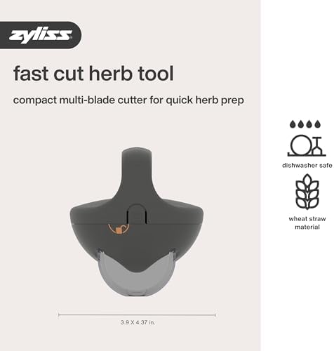 Fast Cut Herb Stripper and Chopper Tool | Multi-Hole Herb Stripper | Stainless Steel Blade | Ergonomic Handle | Fresh Herb Prep Kitchen Gadget