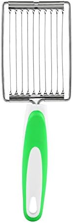 Stainless Steel Luncheon Meat Cutter for Ham, Fruit, Tomato, Cheese, Soft Food Cutting Tool, Green by ASHATA