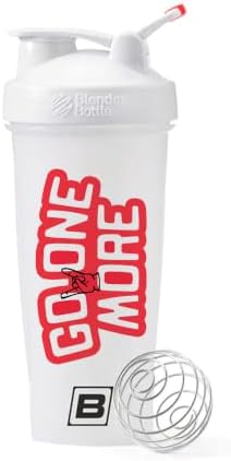 BPN Shaker Bottle, Go One More 28oz, White