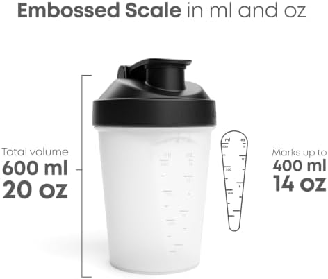 Smartshake Lite 4 Pack Protein Shaker Bottle | Silent Mixing | Leak-Proof Shaker Bottle | Shaker Cups For Protein Shakes | Gym Shaker Bottle | Durable, BPA-Free, Dishwasher Safe (Transparent, 13.5 oz) - Image 4