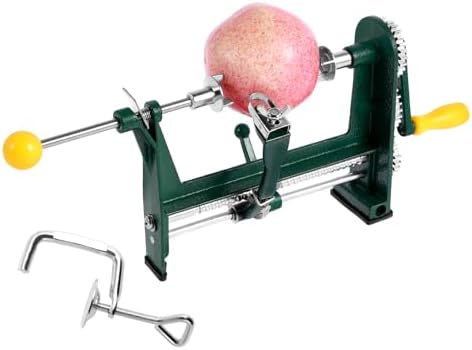 Peeler, Fruit Peeler Machine with Hand Crank, Stainless Steel Corer Slicer Peeler, Manual Fruit Peelers, Labor Saving Fruit Peeler for Orange Pear, 25cm in Length