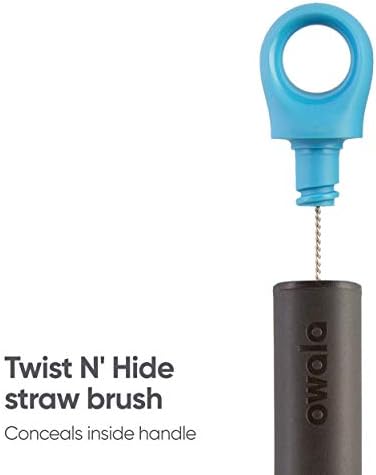 Owala 2-in-1 Water Bottle Brush Cleaner and Water Bottle Straw Cleaner Brush, Water Bottle Brush with Removable Head and Twist n� Hide Straw Brush, Smokey Blue - Image 4