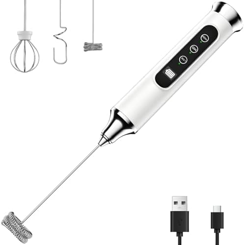 YUSWKO Milk Frother Wand for Coffee, Coffee Frother Handheld Drink Mixer by YUSWKO